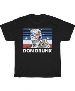 Retro Don Drunk Donald Trump 4th of July T-Shirt