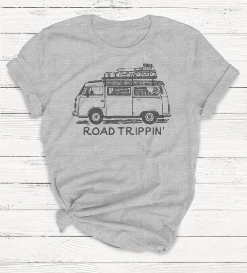 Road Trip T-Shirt, Ladies Unisex Crewneck Shirt, Cute Tshirt, Retro, Vintage, Hippie, 70's, Nature, Outdoor, Party, Gift, Funny T-shirt