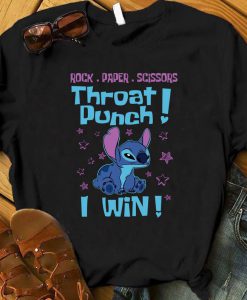 Rock Paper Scissors Throat Punch! I Win tshirt