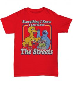 Sesame street red everything i know men's graphic t-shirt