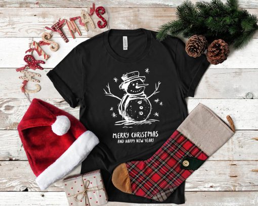 Snowman Merry Christmas T-shirt