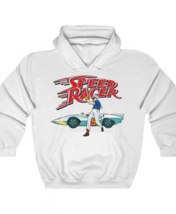 Speed Racer Printed Hoodie, Retro Cartoon Anime Series, Mens and Womens Hoodie