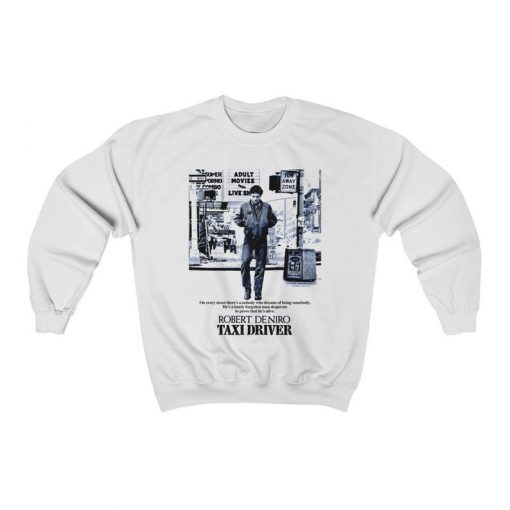 Taxi Driver (1976) Retro Jumper, Robert Deniro Movie, Womens Mens Sweatshirt