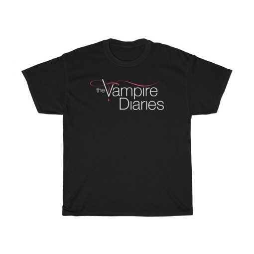 The Vampire Diaries Logo TV Series Men's Black T-Shirt