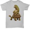 Turtle and sloth shirt- slow and steady wins the race - artwork on a shirt