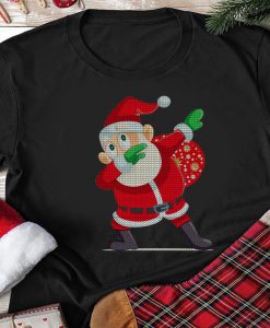 Vintage Christmas Boys Men Xmas Gifts Dabbing Santa T-Shirt