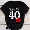 Womens Chapter 40 Years 1980 40th Happy Birthday Lips T-shirt