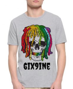 6ix9ine Skull Art T-Shirt, Six Nine Tekashi 69 Hip-Hop T-Shirt, Men's and Women's Sizes