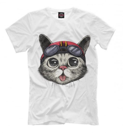 Biker Cat Graphic T-Shirt, Men's Women's All Sizes