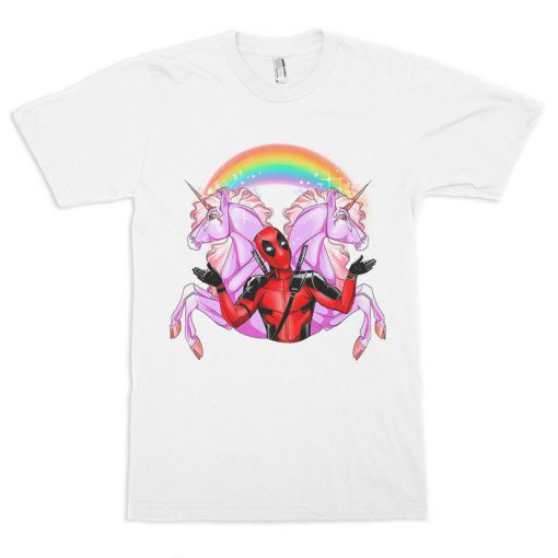 Deadpool and Pink Unicorns T-Shirt, Men's and Women's Sizes