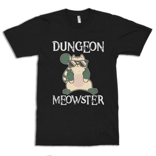 Dungeon Meowster Cool Cat T-Shirt, Dungeons and Dragons Funny T-Shirt, Men's and Women's Sizes