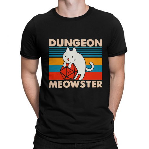 Dungeon Meowster Funny Cat T-Shirt, Dungeons and Dragons Gamer T-Shirt, Men's and Women's Sizes