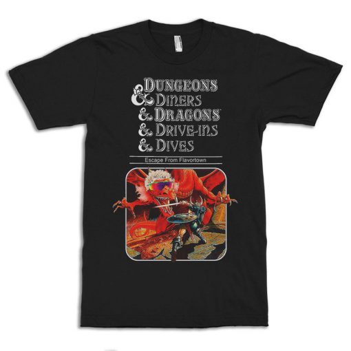 Dungeons Diners Dragons Drive-Ins Dives Funny T-Shirt, Dungeons and Dragons Gamer T-Shirt