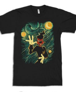 Goofy and Van Gogh's Starry Night T-Shirt, Men's and Women's Sizes