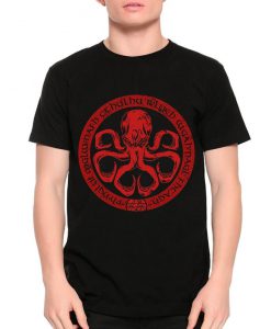 Hail Cthulhu Hydra Logo T-Shirt, Men's and Women's Black Tee, All Sizes