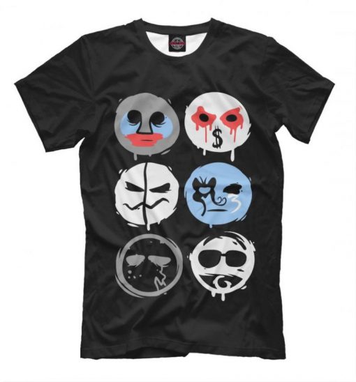 Hollywood Undead Masks T-Shirt, Rap Rock Tee, Men's Women's All Sizes