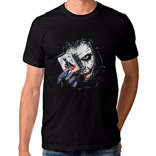 Joker The Dark Knight Art T-Shirt, Heath Ledger Joker Tee, Men's and Women's Sizes