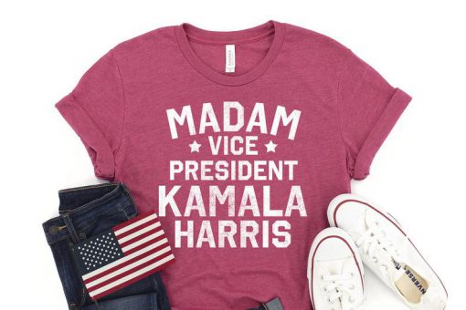 Kamala Harris Tshirt - Madam Vice President - Biden Harris 2020 Vintage Look Design Unisex T Shirt