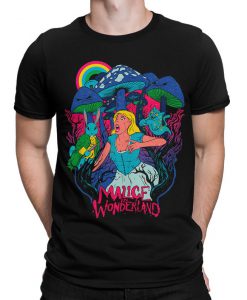 Malice in Wonderland Horror T-Shirt, Alice in Wonderland Original Art Tee