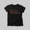 Merry Christmas Shirt, Christmas Minimalist Xmas Light Gift T-Shirt