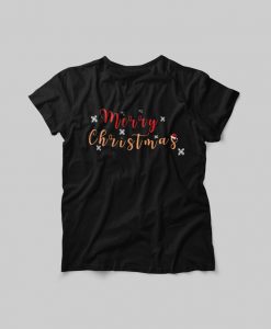 Merry Christmas Shirt, Christmas Minimalist Xmas Light Gift T-Shirt