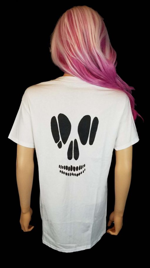Painted Skull T Shirt - Pastel Goth Top Back