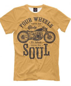 Two Wheels Move the Soul T-Shirt, Biker Tee, Men's Women's All Sizes