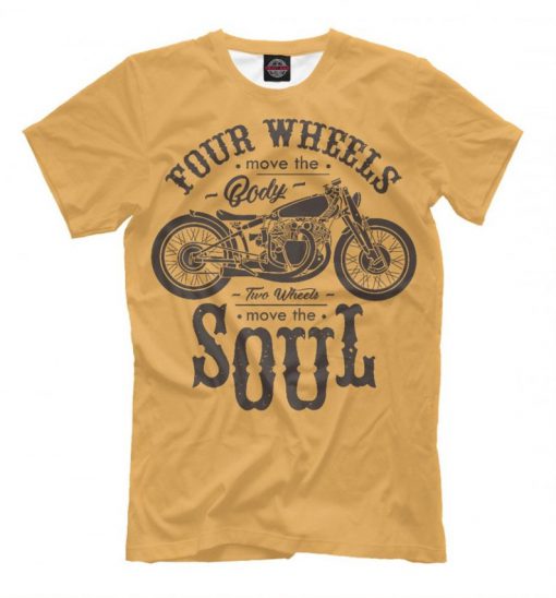 Two Wheels Move the Soul T-Shirt, Biker Tee, Men's Women's All Sizes