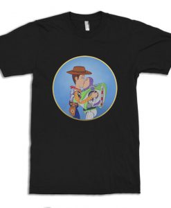 Woody and Buzz Lightyear Kiss Funny T-Shirt, Toy Story Art T-Shirt