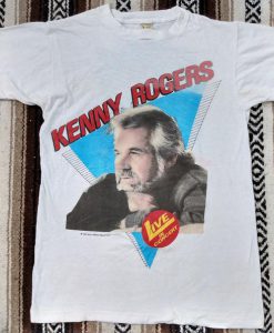 80s Kenny Rogers T Shirt The Gambler 1986 concert Tour Country Rock Tee