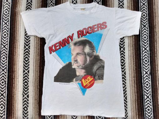 80s Kenny Rogers T Shirt The Gambler 1986 concert Tour Country Rock Tee