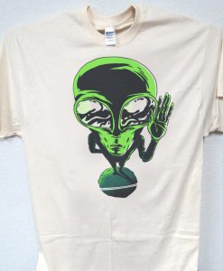 ALIEN GREETING,Vintage 70's Roswell area 51, ,Ancient Explorer,Retro Men's T-Shirt