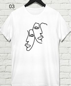 Abstract Face T shirt