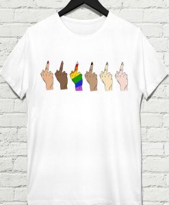 Black Lives Matter Support Shirt , LGBT Middle Finger T-shirt