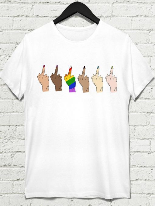 Black Lives Matter Support Shirt , LGBT Middle Finger T-shirt