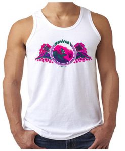 CLASSIC SURFER,1970's Hawaian Vintage Art Tank top