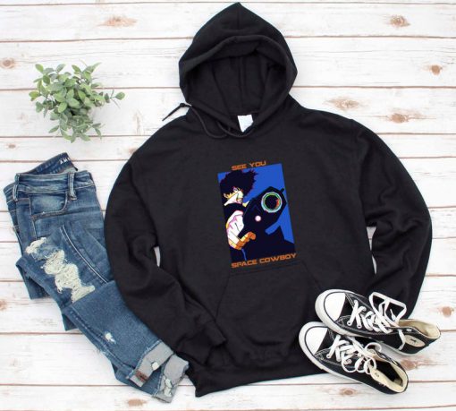 Cowboy Bebop Anime Hoodie, Whatever Happens Happens, See You Space Cowboy, Aesthetic Anime Spike Spiegel Unisex Hoodie