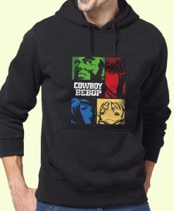 Cowboy Bebop Squad Minimalist Colorful Silhouette Anime Retro Inspired. Hoodie