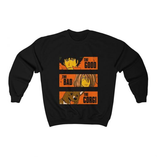 Cowboy Bebop sweatshirt, cowboy bepop corgi, anime sweatshirt,cowboy bebop shirt,anime shirt,anime aesthetic,japanese