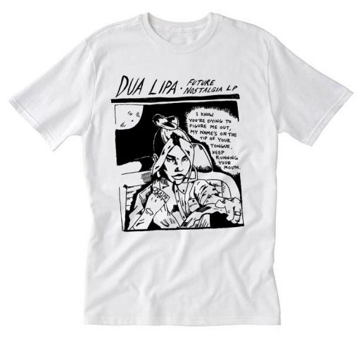 Dua Lipa-Sonic Youth Go-Raymond Pettibon inspired tee...