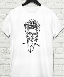 Frida Kahlo One Line Drawing,Frida Abstract t-shirt