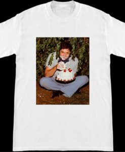 Johnny Cash Eating A Cake Under A Tree T-Shirt