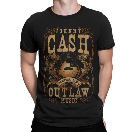 Johnny Cash Outlaw Music Vintage T-Shirt