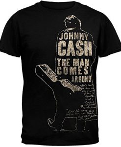 Johnny Cash Rear Profile Guitar Country Rock Official Tee