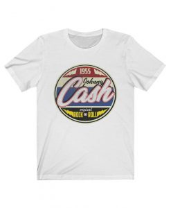 Johnny Cash T-Shirt. Perfect for Classic Rock Fans, Cash Since 1955 Badge Essential