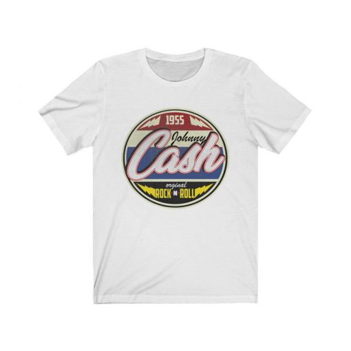 Johnny Cash T-Shirt. Perfect for Classic Rock Fans, Cash Since 1955 Badge Essential