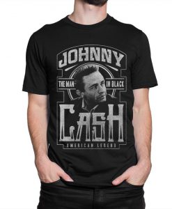 Johnny Cash The Man in Black T-Shirt, Women's and Men's Sizes