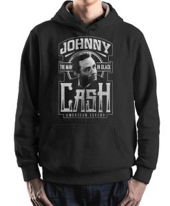 Johnny Cash The Man in Black Vintage Hoodie