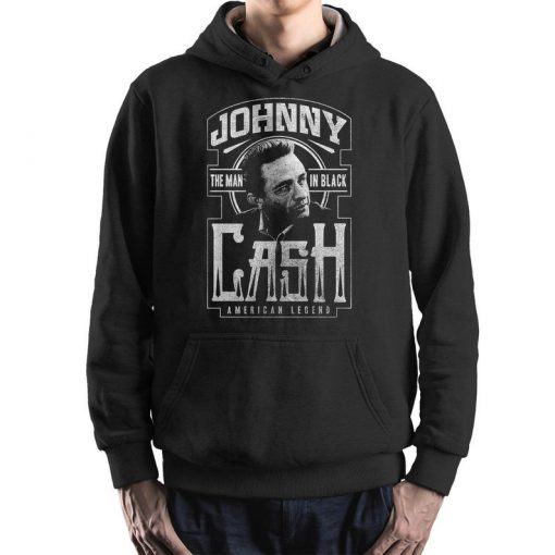 Johnny Cash The Man in Black Vintage Hoodie