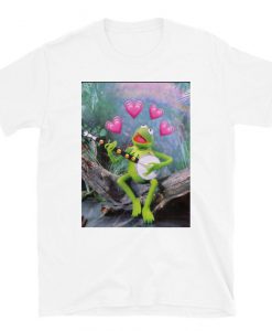 Kermit the Frog Heart Emoji Banjo Shirt Short-Sleeve Unisex T-Shirt